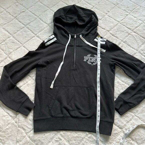 Victoria's Secret PINK | Black Quarter Zip Hoodie | Size Small - Picture 11 of 11